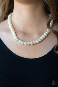 white pearl necklace