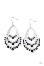 Load image into Gallery viewer, blue rhinestones earrings