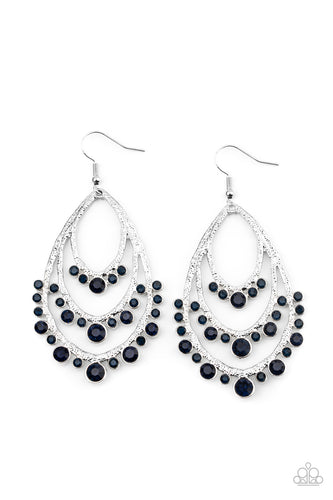 blue rhinestones earrings