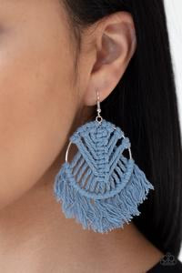 All About MACRAME - Blue Earrings