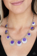 Load image into Gallery viewer, purple silver necklace