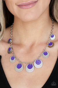 purple silver necklace