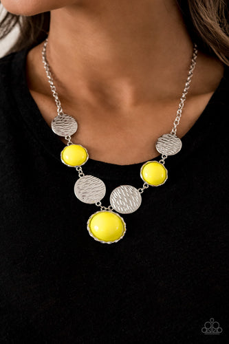 yellow silver earrings