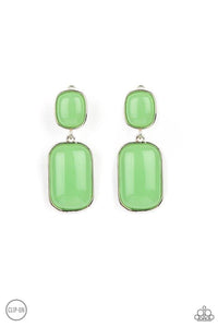 green clip on earrings