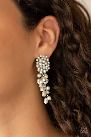 silver pearl earrings